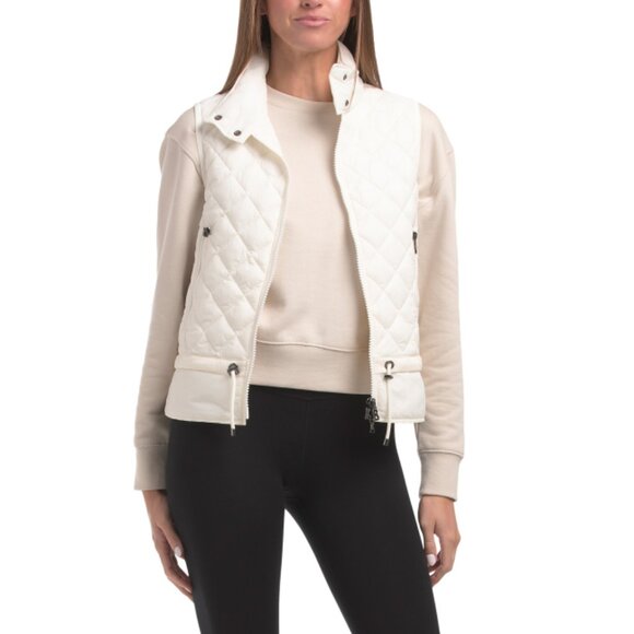 BOGNER Off White Cinched Quilted Vest - Picture 1 of 2